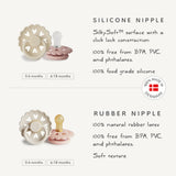 FRIGG Andersen Fairytale Natural Rubber Pacifier 2-Pack - Cream/Blush - HoneyBug 