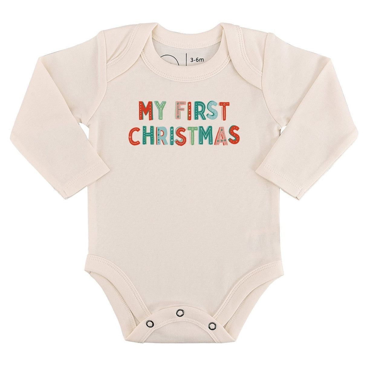 graphic bodysuit | my first christmas (long sleeve) - HoneyBug 