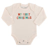 graphic bodysuit | my first christmas (long sleeve) - HoneyBug 