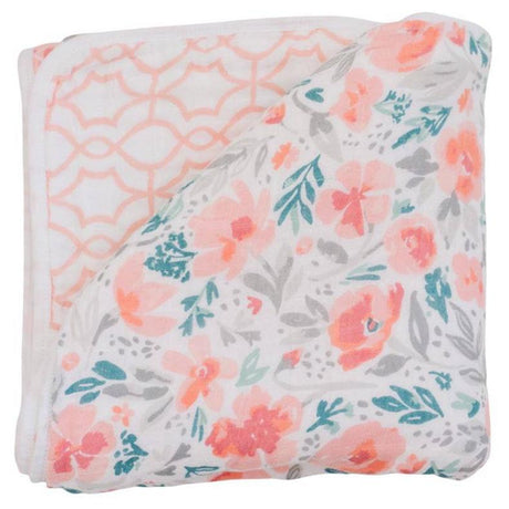 Floret + Trellis Premium Cotton Snuggle Blanket - HoneyBug 