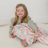 Floret + Trellis Premium Cotton Snuggle Blanket - HoneyBug 