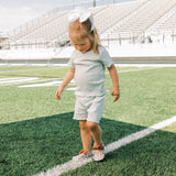 First Down Knotted Bow Baby Shoe - HoneyBug 