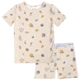 Football Bamboo Kids Pajama Short Set - HoneyBug 