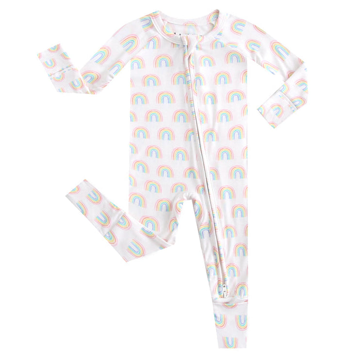 Forever Rainbow Zippered Baby Romper