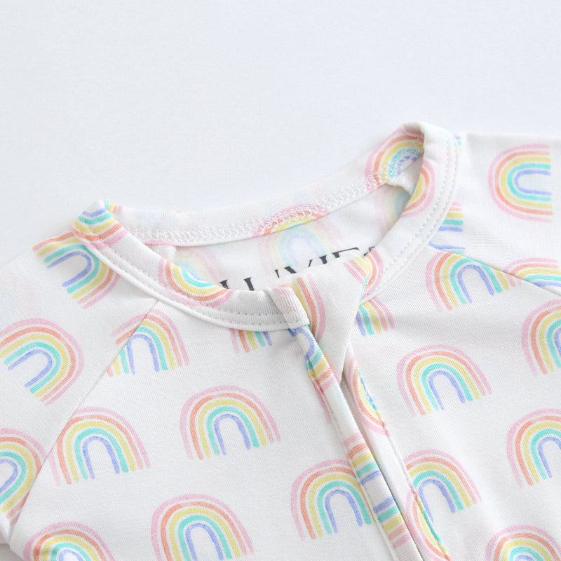 Forever Rainbow Zippered Baby Romper