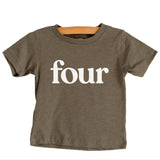 Four Modern Birthday Shirt Kids Tee - HoneyBug 