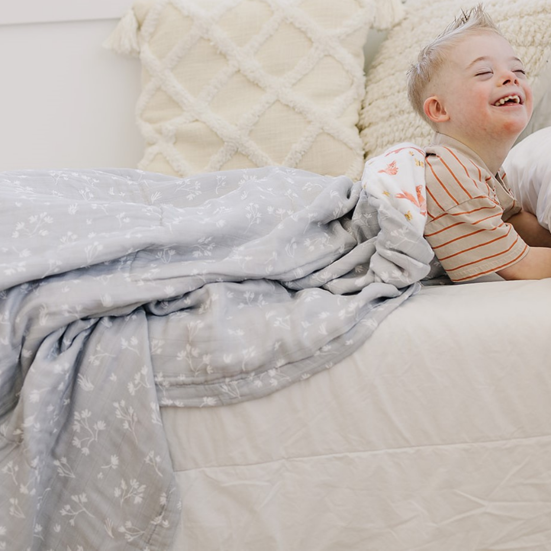 Fox Tales + Prairie Oh So Soft Muslin Super Snuggle Blanket - HoneyBug 