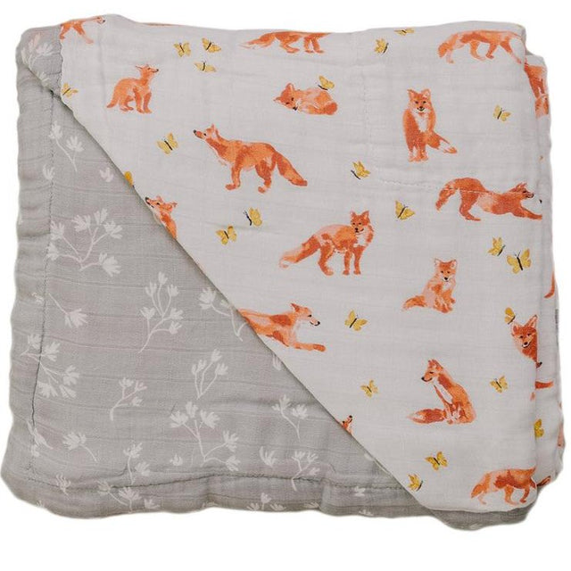 Fox Tales + Prairie Oh So Soft Muslin Super Snuggle Blanket - HoneyBug 