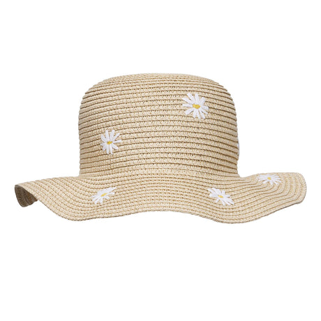 Daisy Embroidered Hat - HoneyBug 