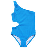Marine Blue One Shoulder Swimsuit - HoneyBug 
