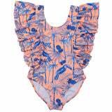 Tropicana Vacay Sustainable Wide Frill Swimsuit - HoneyBug 