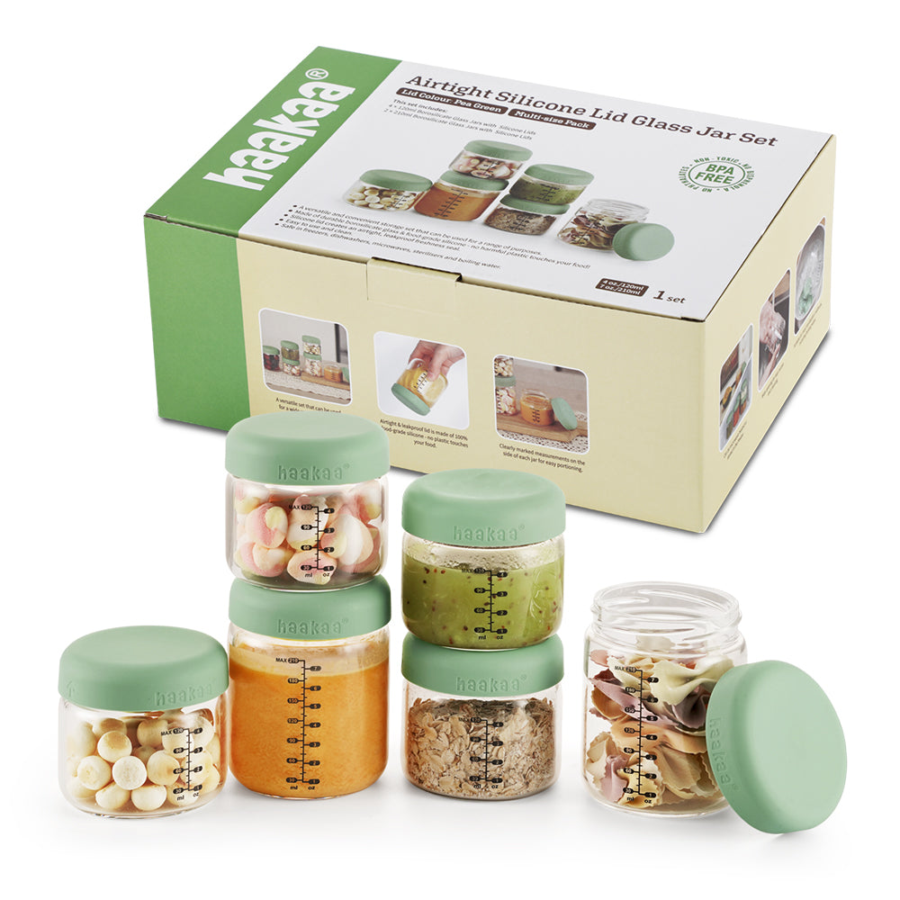 Haakaa Sealed Glass Storage Jar Set