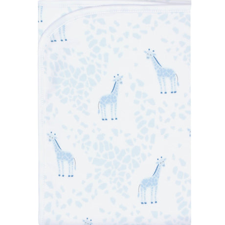 Blue Giraffe Print Blanket - HoneyBug 