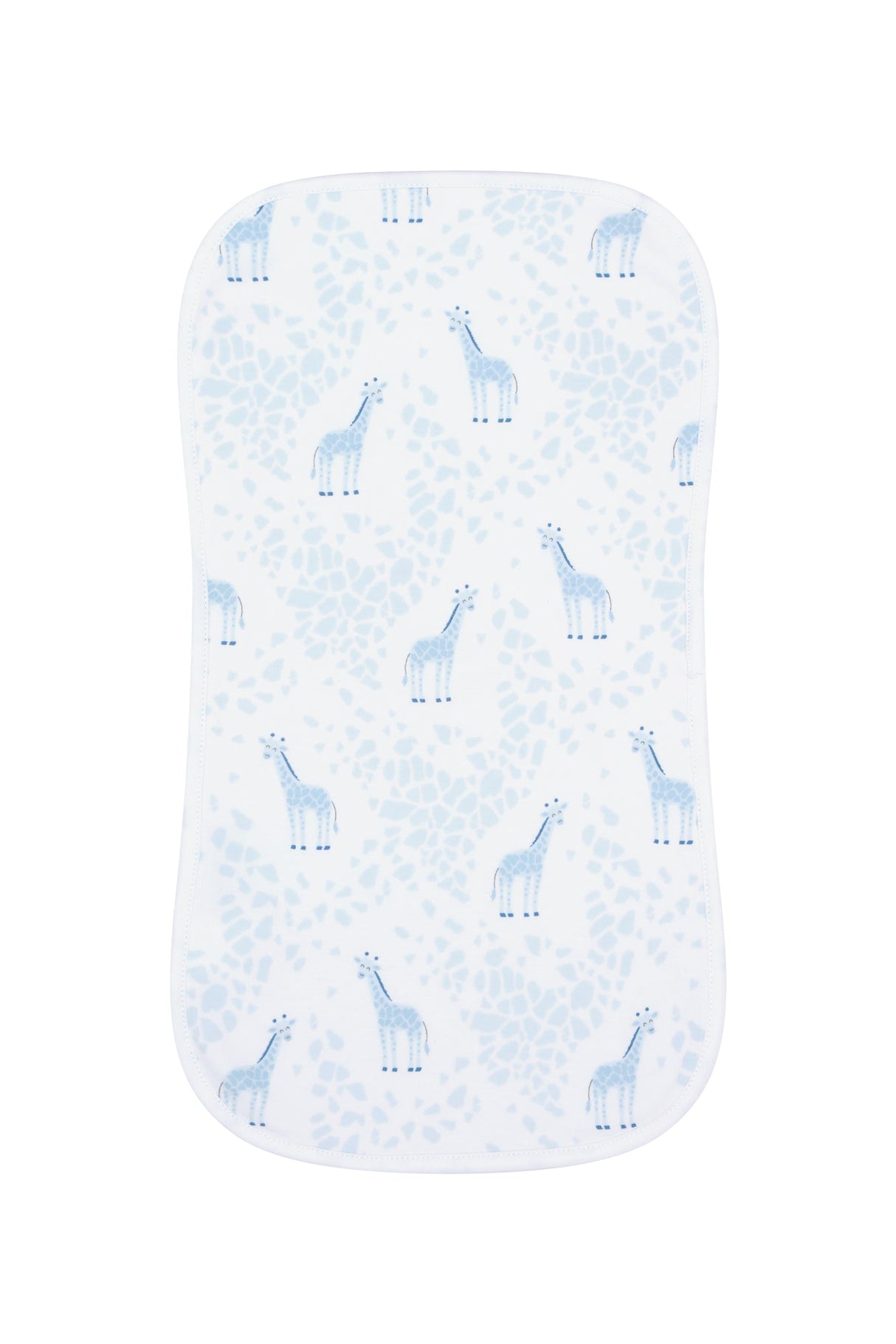 Blue Giraffe Print Burp Cloth - HoneyBug 