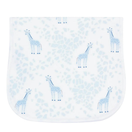 Blue Giraffe Print Burp Cloth - HoneyBug 
