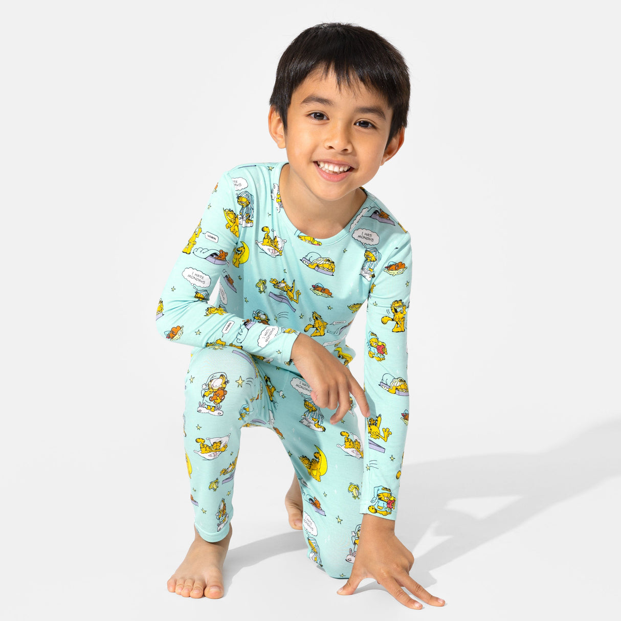 Garfield: Lazy Mondays Bamboo Kids Pajamas - HoneyBug 