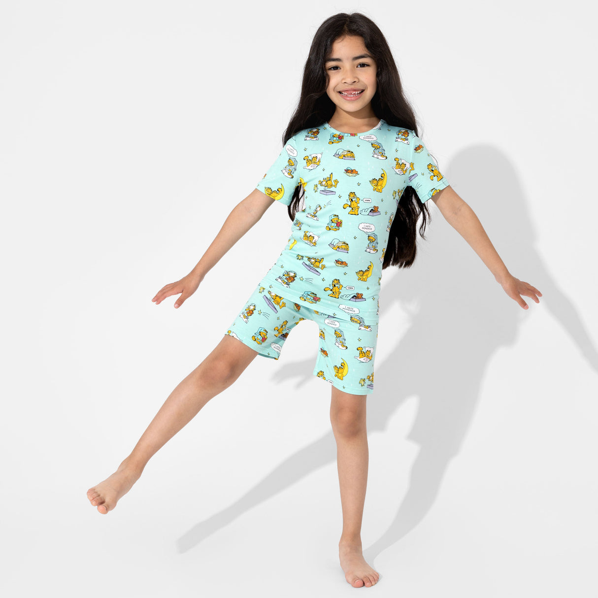 Garfield: Lazy Mondays Bamboo Kids Pajama Short Set - HoneyBug 
