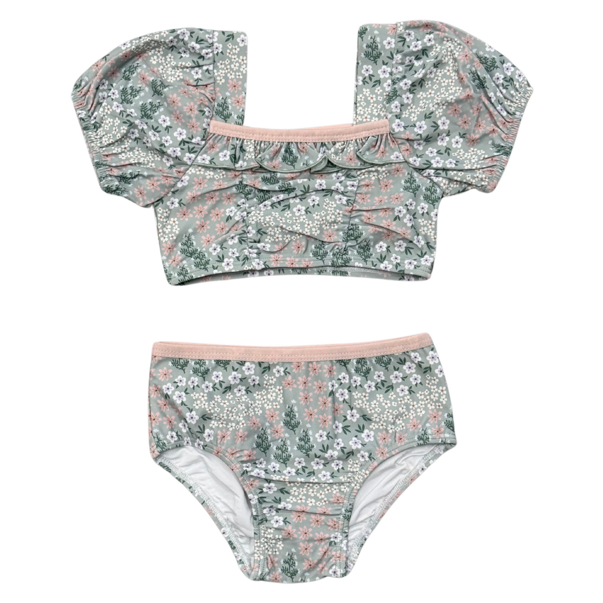 Girl's Puff Sleeve Swimsuit