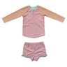 Girl's Zip Rash Guard Swimsuit