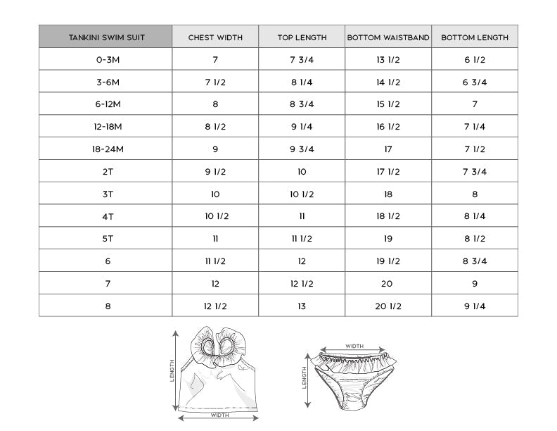 Girl's Two-Piece Tankini Swim Set - HoneyBug 