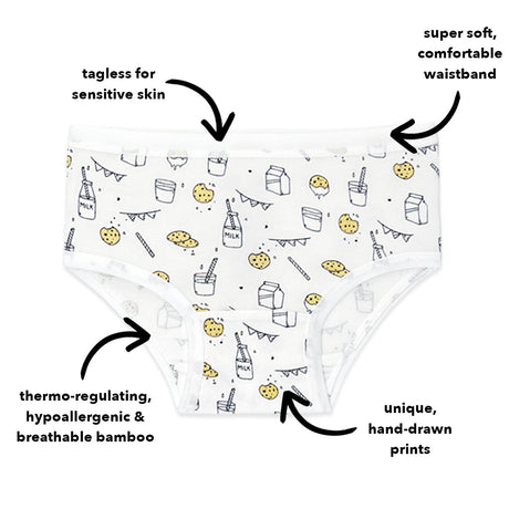 Girls' Bamboo Underwear 7-Pack - HoneyBug 