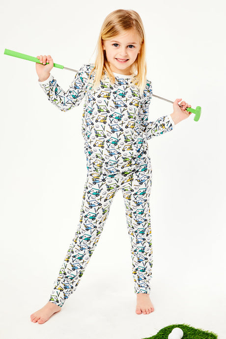 Long Sleeve Pajama Set - Golf - HoneyBug 