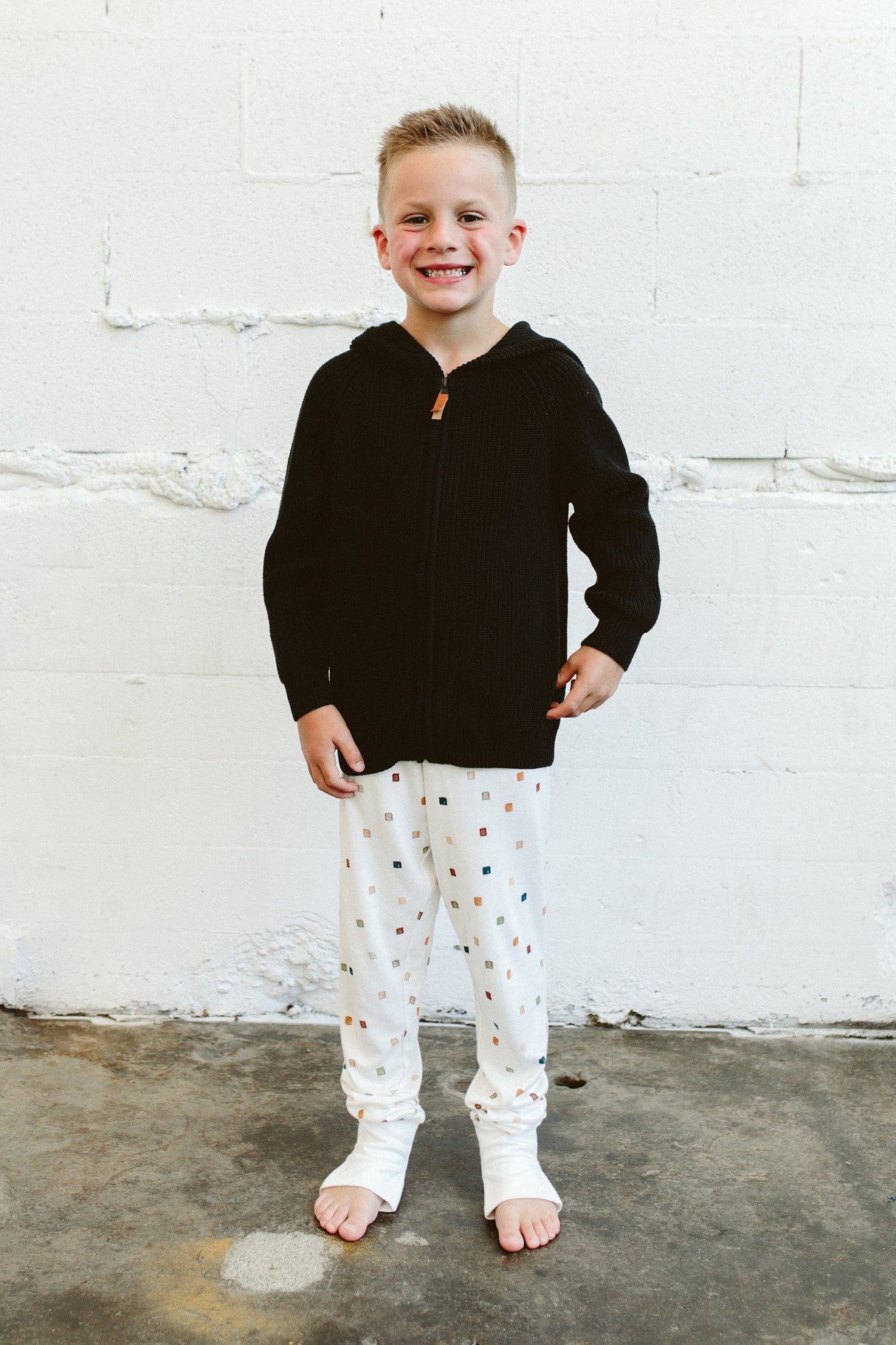 BIG KID KNIT HOODIE | SHADOW