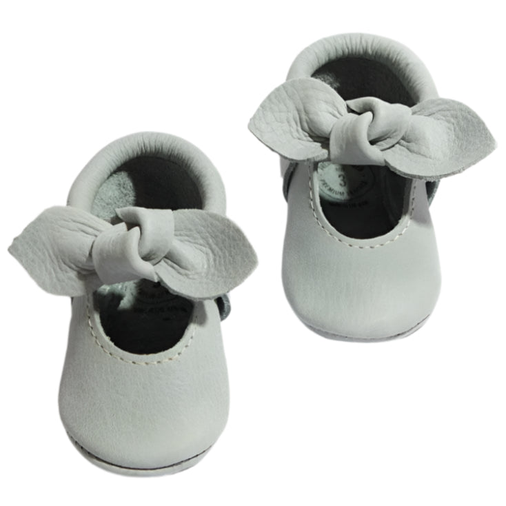 Greatest Snow on Earth Knotted Bow Baby Shoe - HoneyBug 