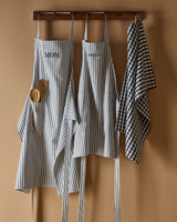 Adult Apron in Navy French Ticking