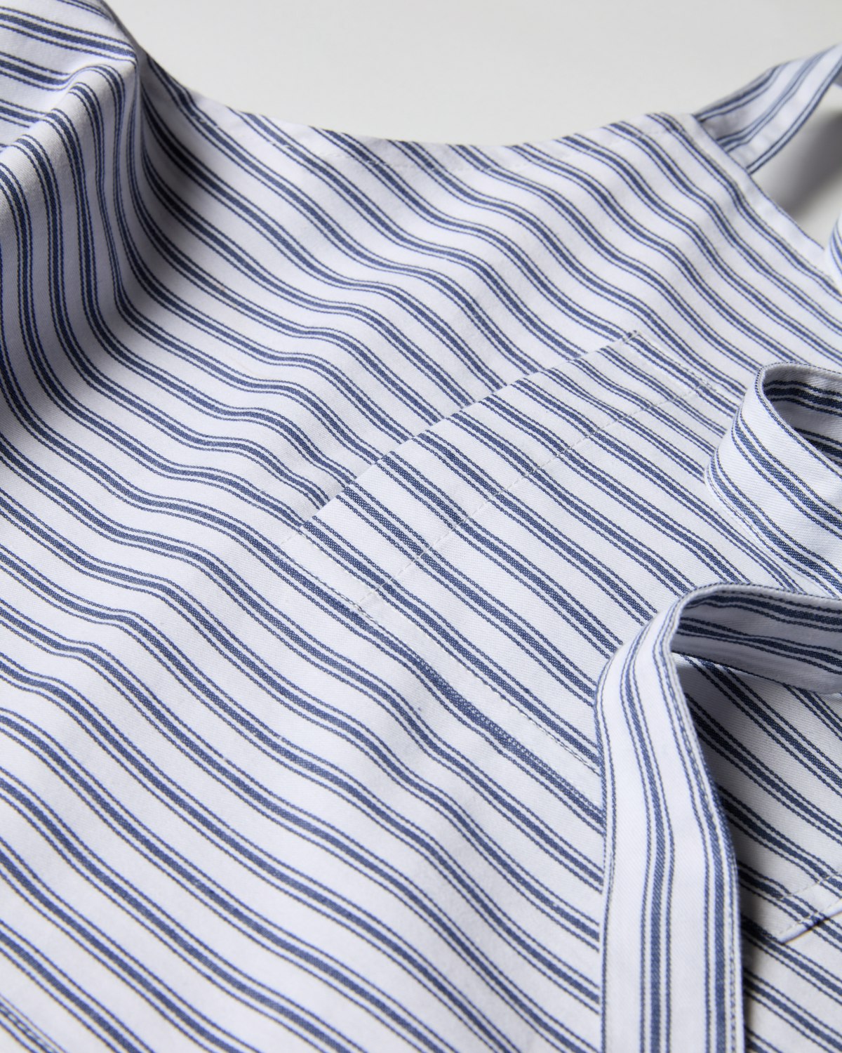 Adult Apron in Navy French Ticking - HoneyBug 