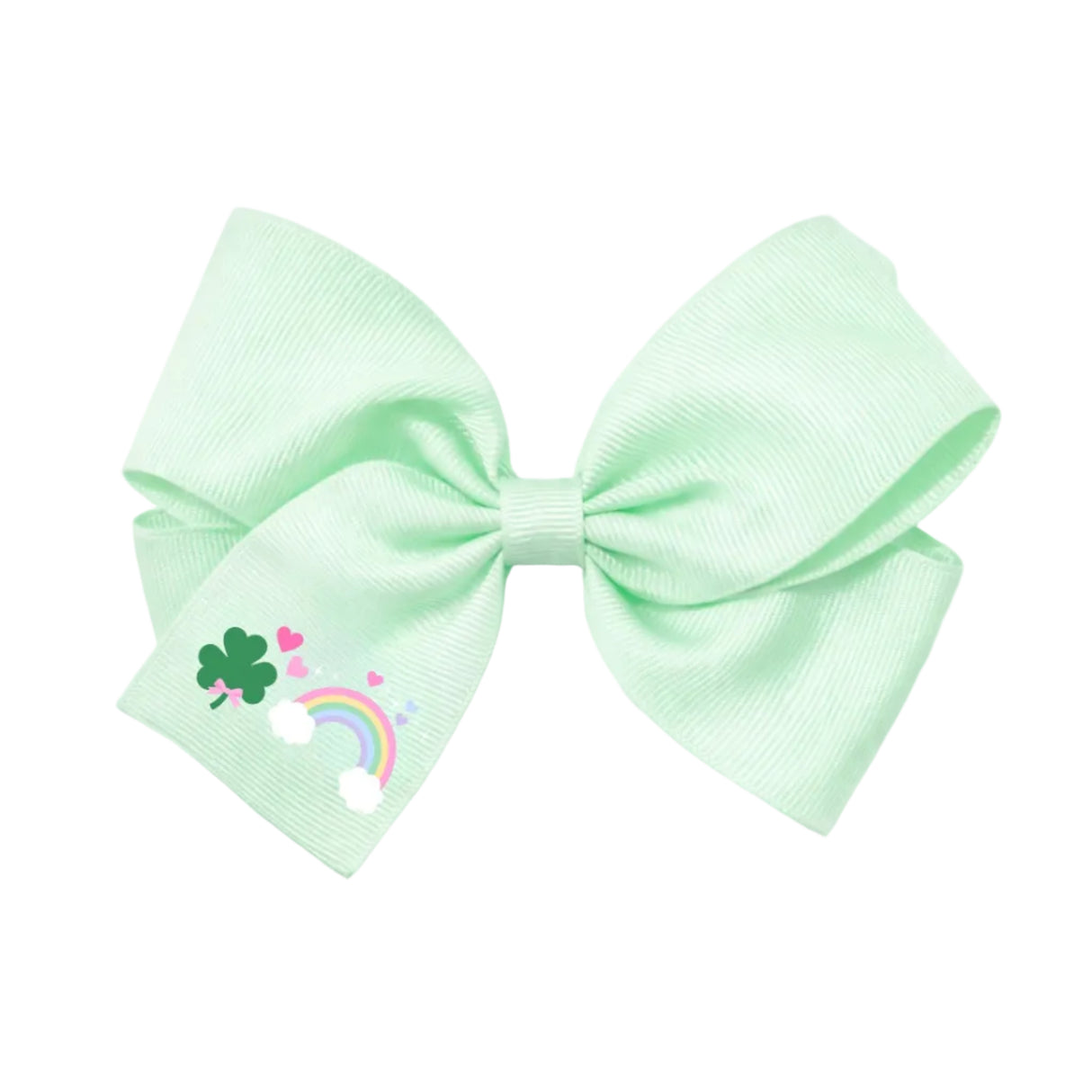 Rainbow Shamrock Hair Bow