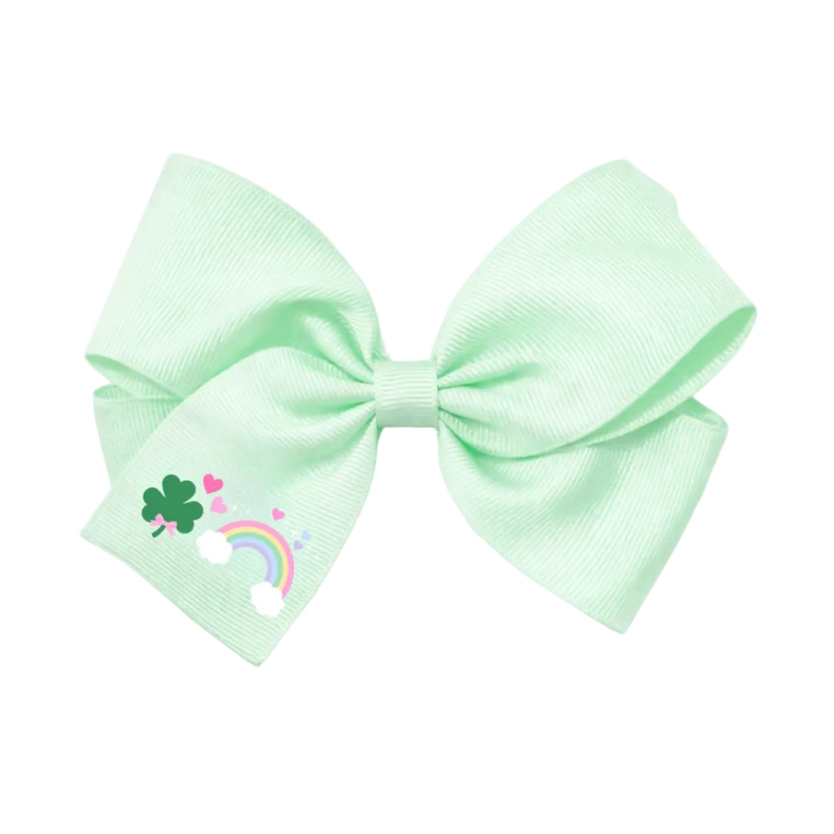 Rainbow Shamrock Hair Bow