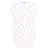 Pink Heart Print Gown  - HoneyBug 