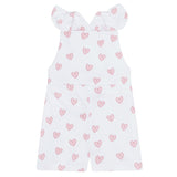 Pink Heart Print Romper - HoneyBug 