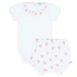 Pink Heart Print Onesie Set - HoneyBug 