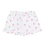 Pink Heart Print Shorts