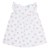 Pink Heart Print Scoop Neck Dress - HoneyBug 