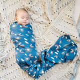 Muslin Swaddle Blanket Set Premium Cotton Narwhal + Hello Sunshine - HoneyBug 