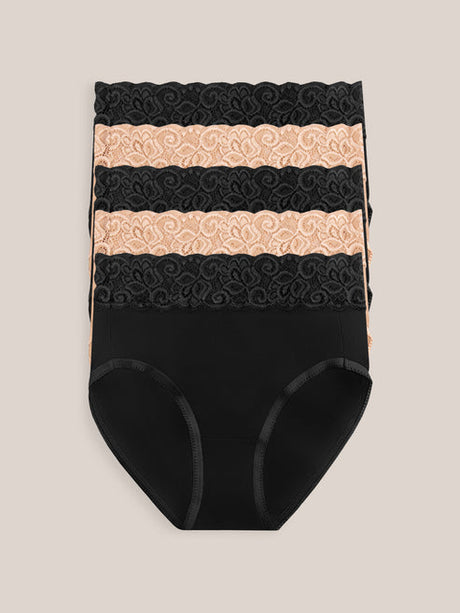 High-Waisted Postpartum Recovery Panties (5-Pack) | Assorted Neutrals - HoneyBug 