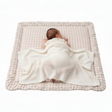 Beige Gingham Padded Baby Play Mat