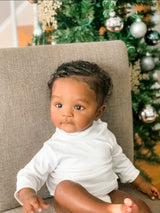 Solid White Turtleneck - HoneyBug 