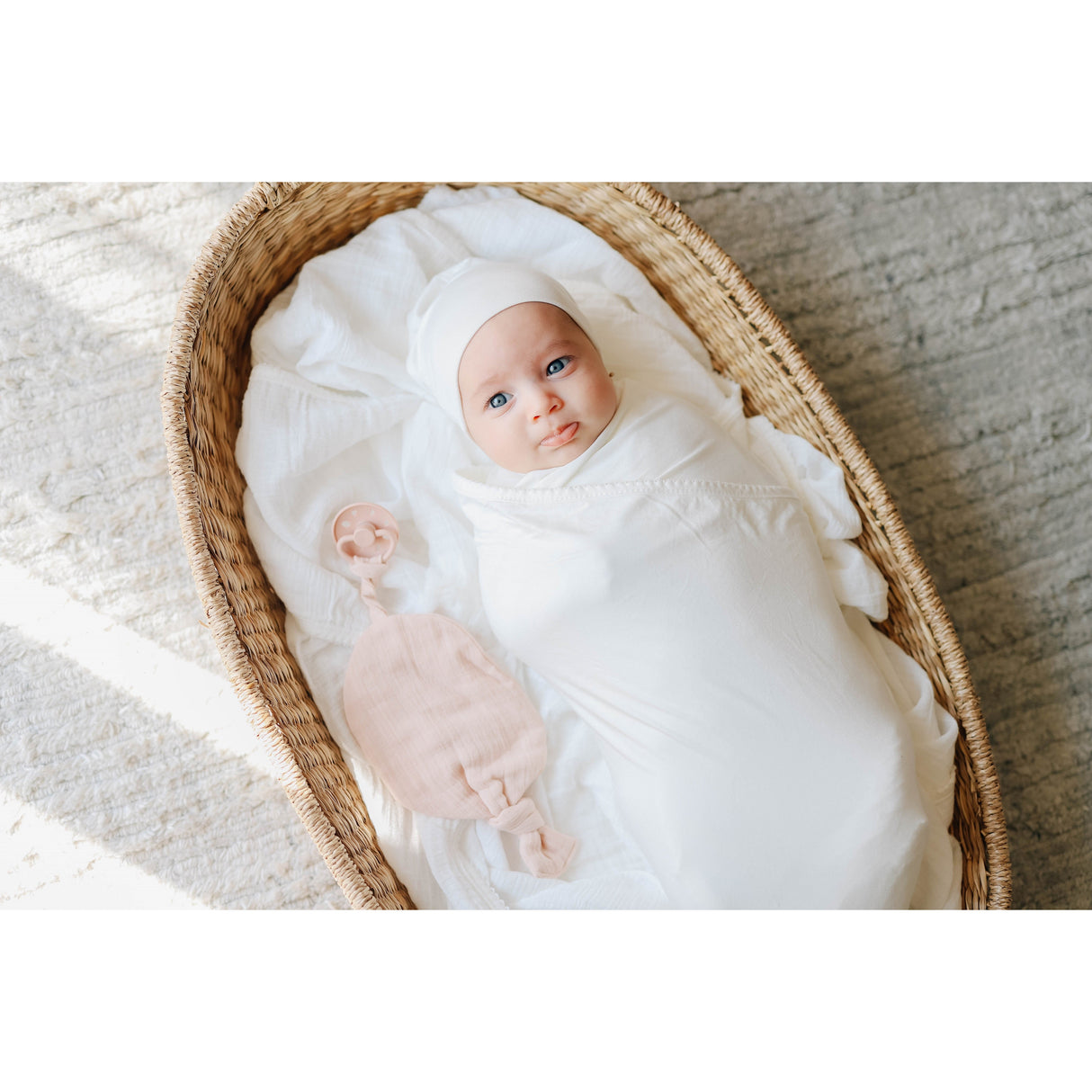 Modal Swaddle & Beanie Set in Gift Box - HoneyBug 