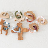 Wooden Teether with Silicone Ring