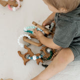 Wooden Teether with Silicone Ring