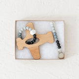 Wooden Teether with Silicone Ring