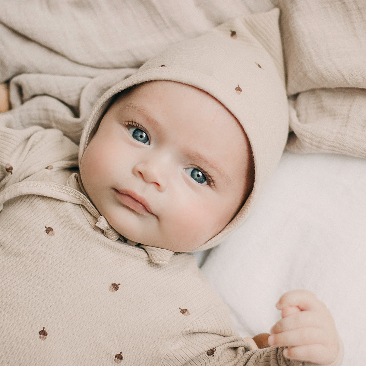 2 Pack Cotton Muslin Swaddle Blanket - Forest Grey Leaf & Pebble Grey - HoneyBug 