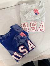 TRU AMERICAN ♡ USA tie-dye graphic sweatshirt