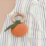 Cotton Crochet Rattle Orange Pumpkin - HoneyBug 