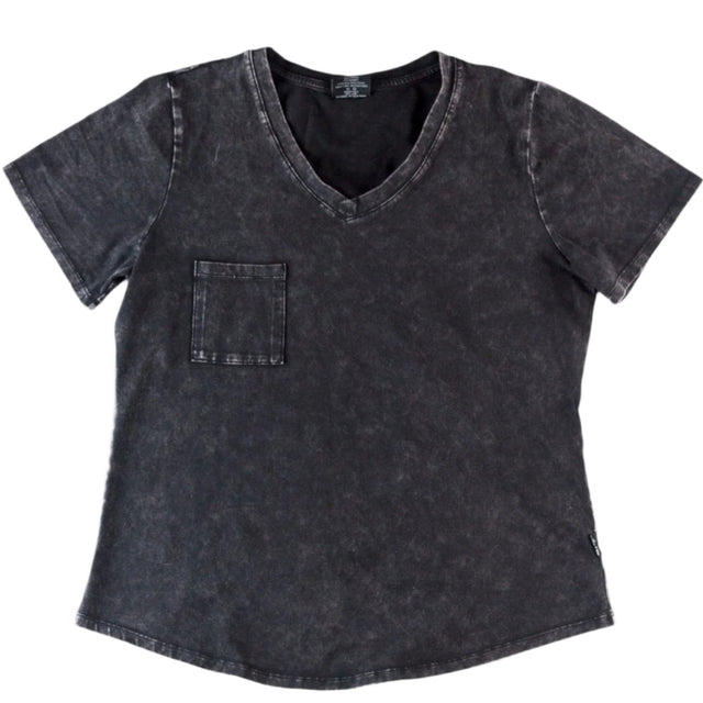 MAMA V-NECK- Midnight Snow Wash - HoneyBug 