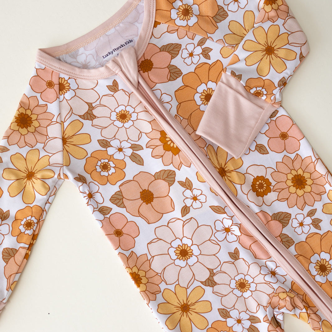 Bamboo Zip Romper |  Sweet Blossom